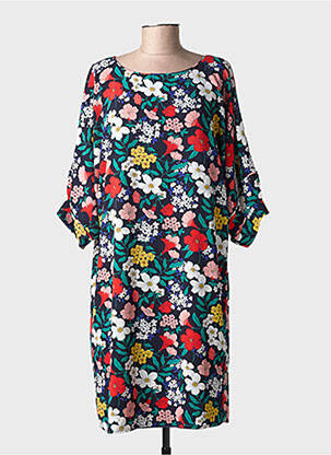 Rochie midi imprimeu floral mâneci scurte albastru MOLLY BRACKEN femeie