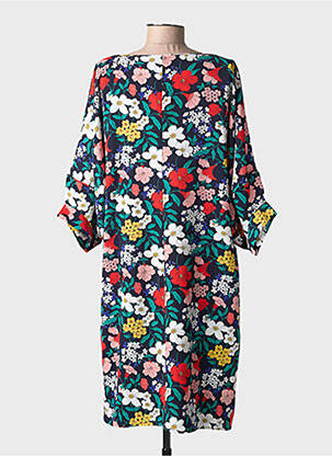 Rochie midi imprimeu floral mâneci scurte albastru MOLLY BRACKEN femeie
