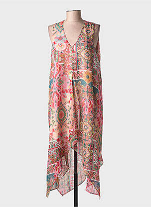 Rochie midi imprimeu floral fără mâneci roz LPB LES PETITES BOMBES  femeie