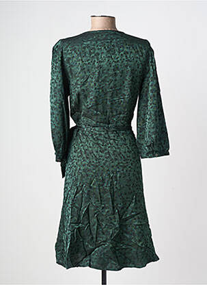 Rochie midi mâneci 3/4 mâneci 3/4 verde LA PETITE ETOILE femeie