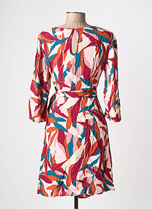 Rochie midi mâneci 3/4 mâneci 3/4 roz GRACE & MILA femeie