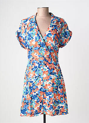 Rochie scurtă mâneci scurte mâneci scurte albastru MOLLY BRACKEN femeie