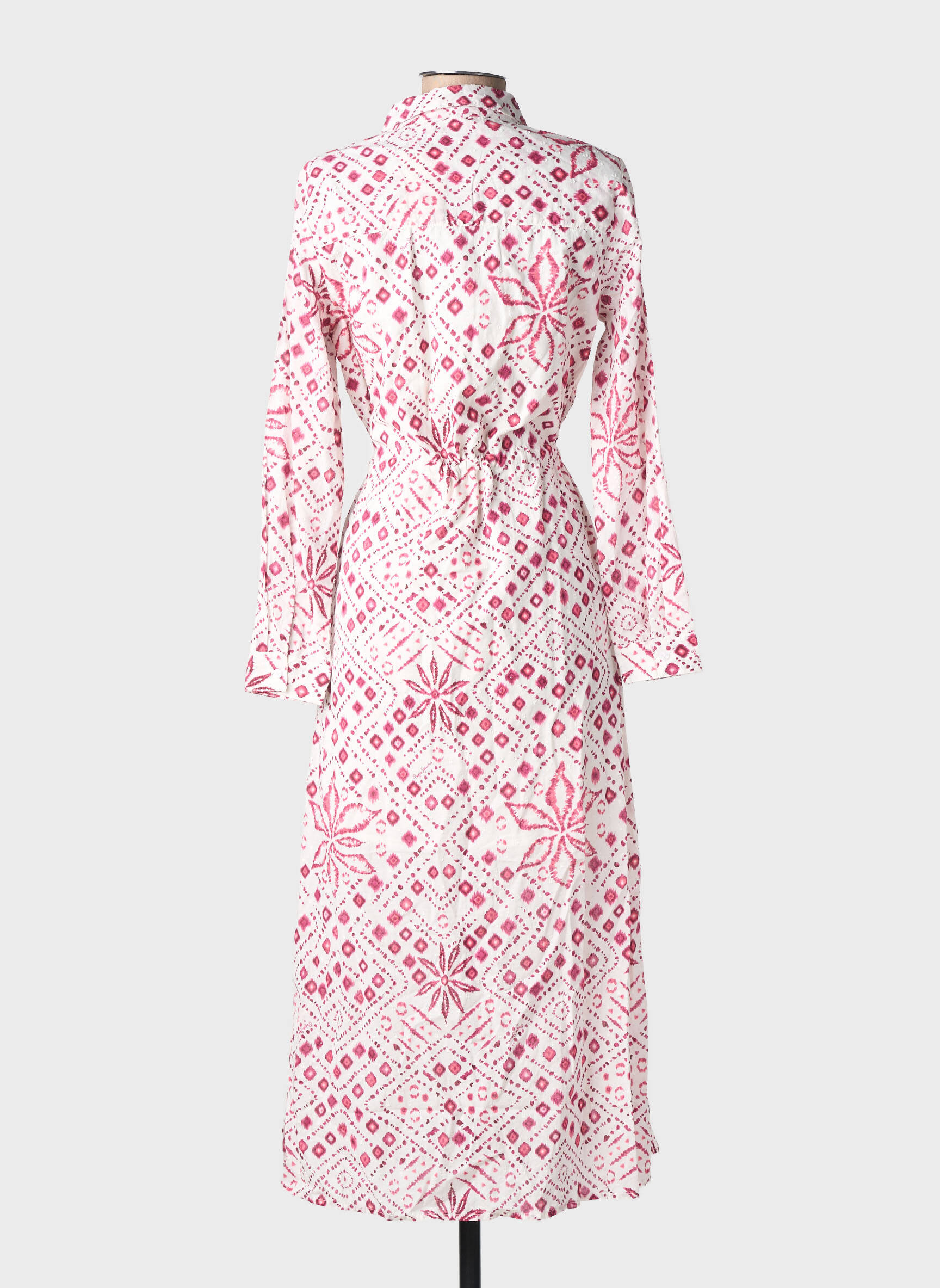Rochie lungă imprimeu fantezie mâneci lungi alb PEPE JEANS femeie
