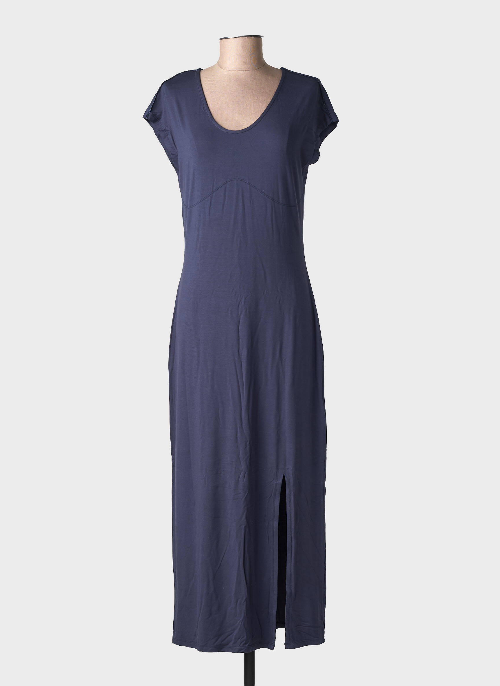 Rochie lungă mâneci scurte mâneci scurte albastru ESPRIT DE LA MER femeie