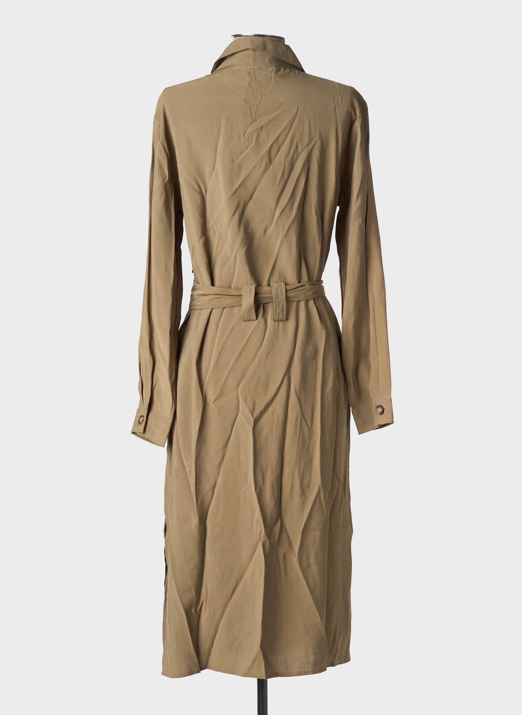 Rochie midi mâneci lungi mâneci lungi verde GRACE & MILA femeie