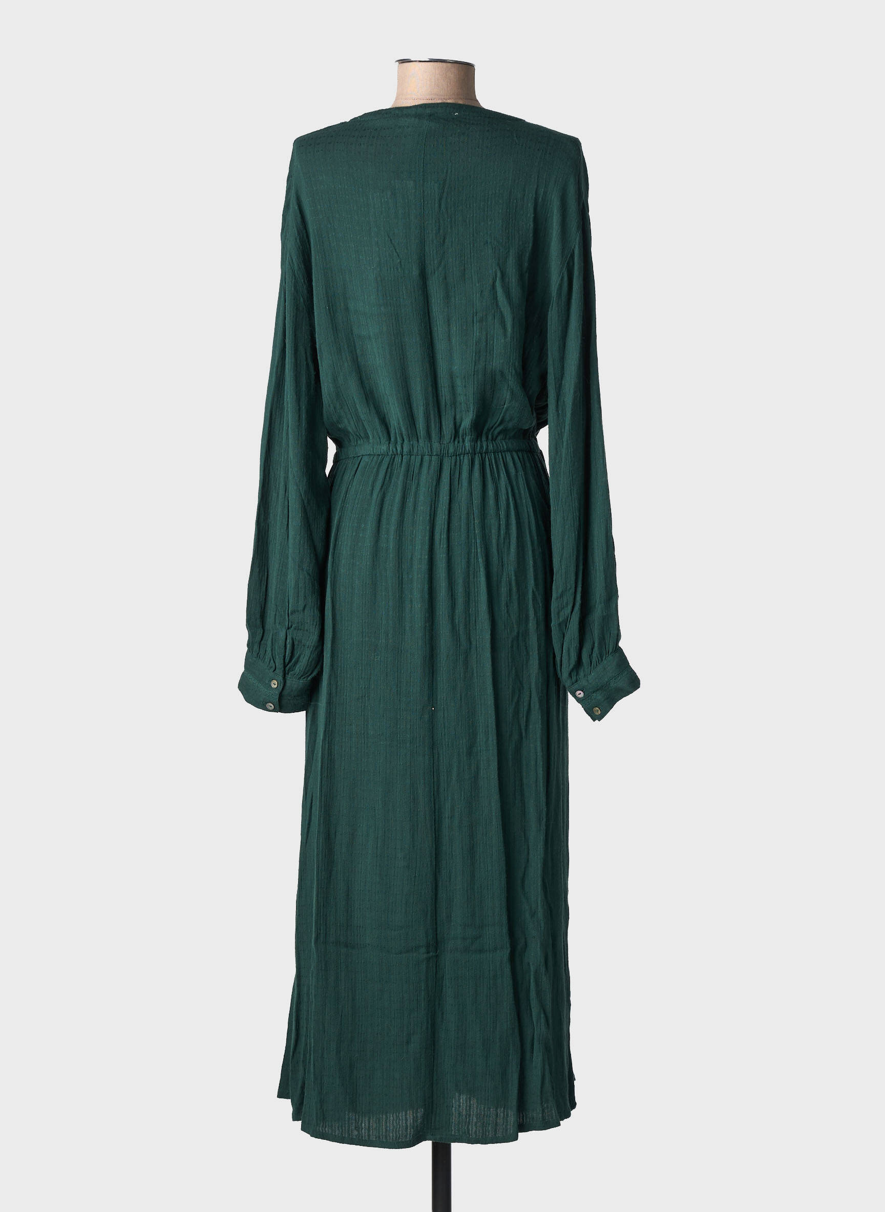 Rochie lungă mâneci lungi mâneci lungi verde LA PETITE ETOILE femeie