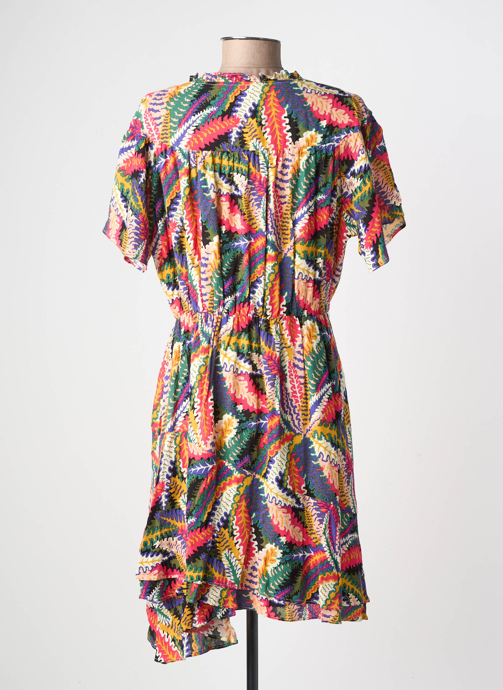 Rochie scurtă mâneci scurte mâneci scurte verde RUE MAZARINE femeie