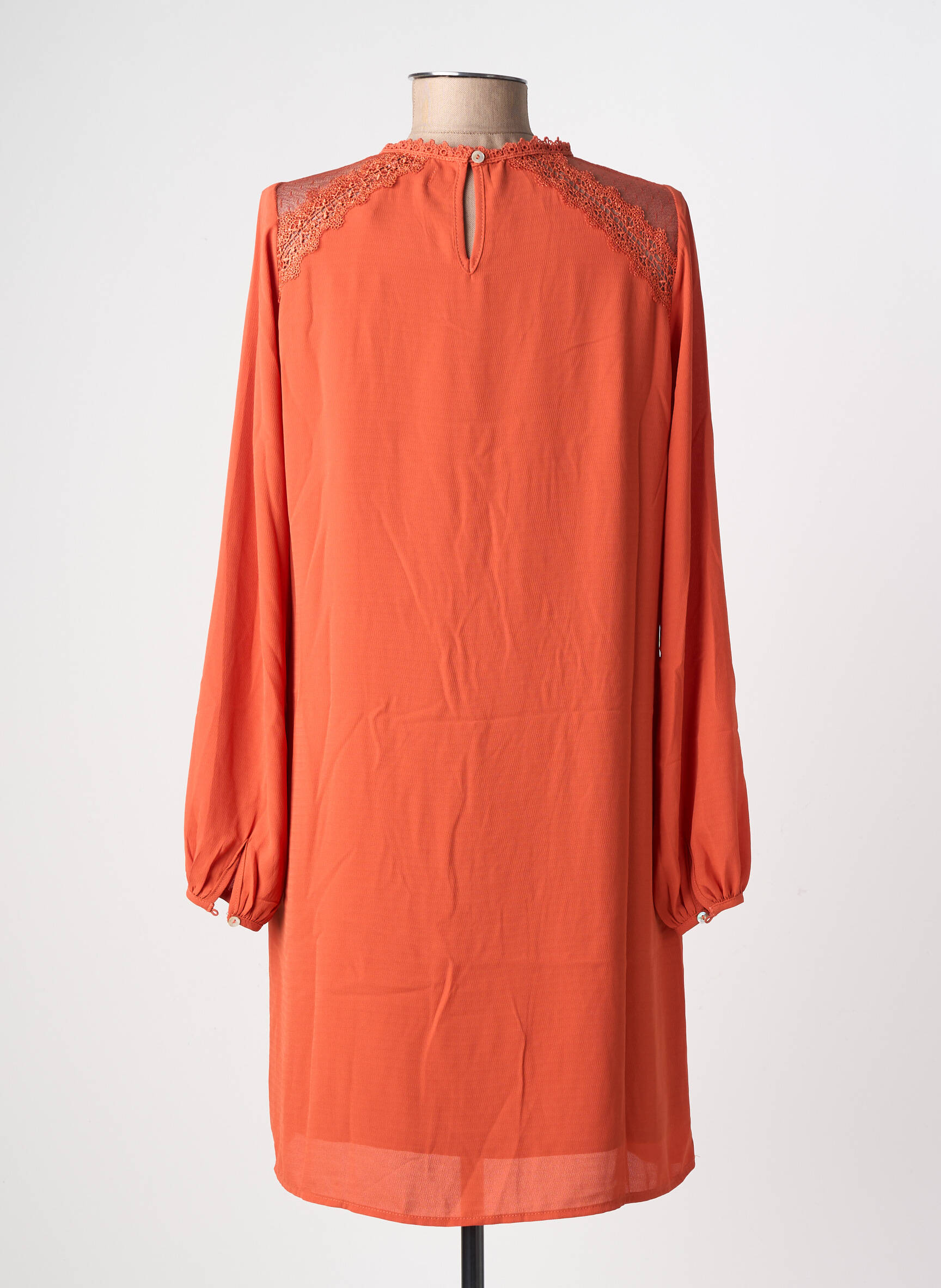 Rochie scurtă mâneci lungi mâneci lungi portocalie MOLLY BRACKEN femeie