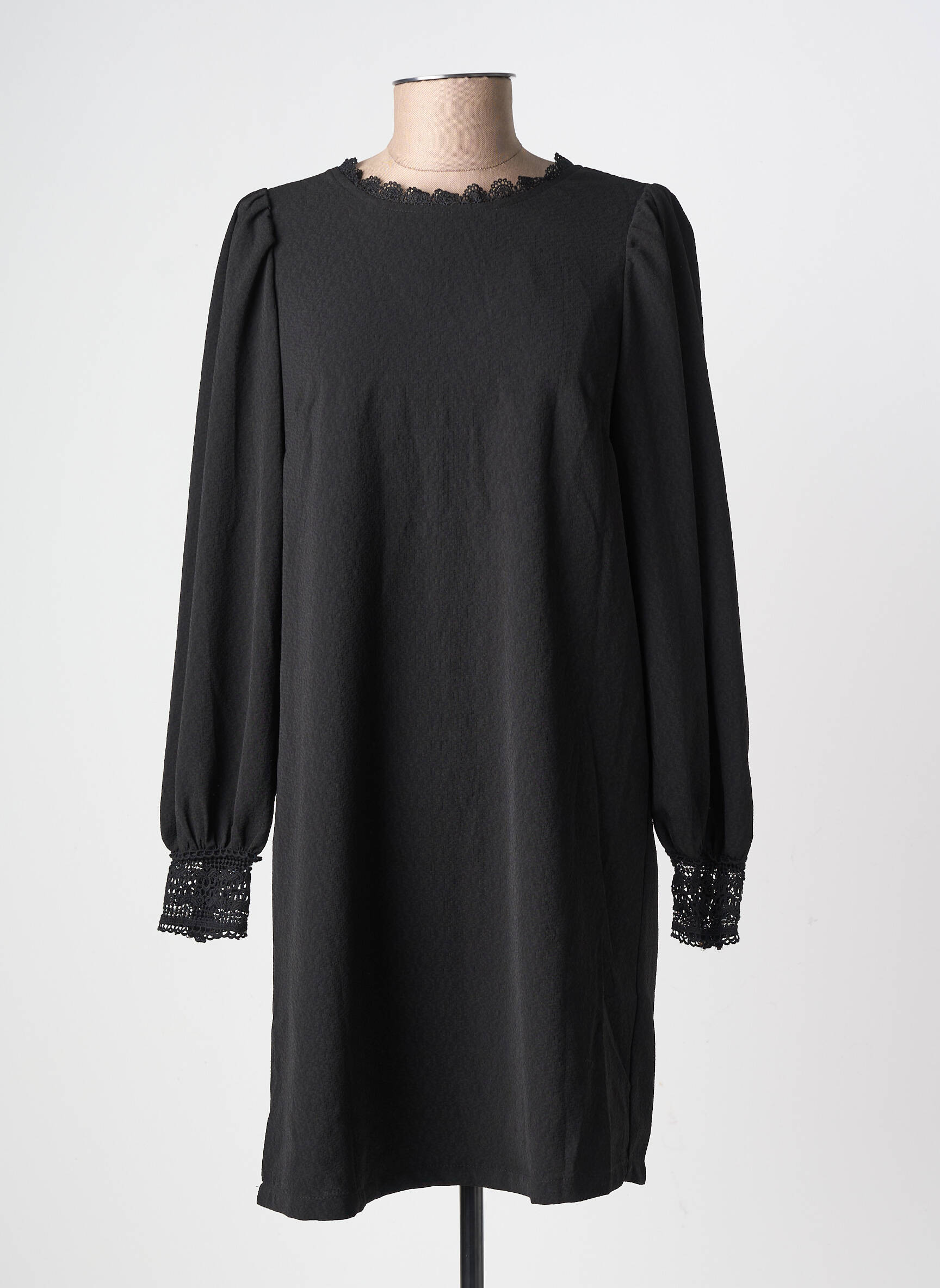 Rochie scurtă mâneci lungi mâneci lungi negru LA PETITE ETOILE femeie