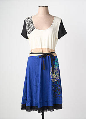 Rochie midi mâneci scurte mâneci scurte albastru DESIGUAL femeie