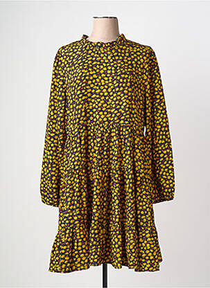Rochie midi imprimeu fantezie mâneci lungi galben MOLLY BRACKEN femeie