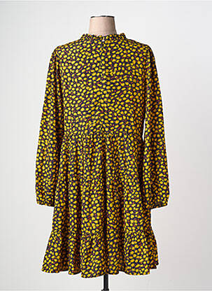 Rochie midi imprimeu fantezie mâneci lungi galben MOLLY BRACKEN femeie