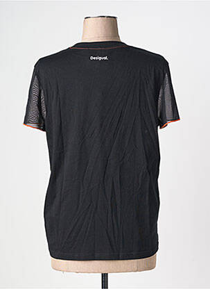 Tricou serigrafie mâneci scurte negru DESIGUAL femeie