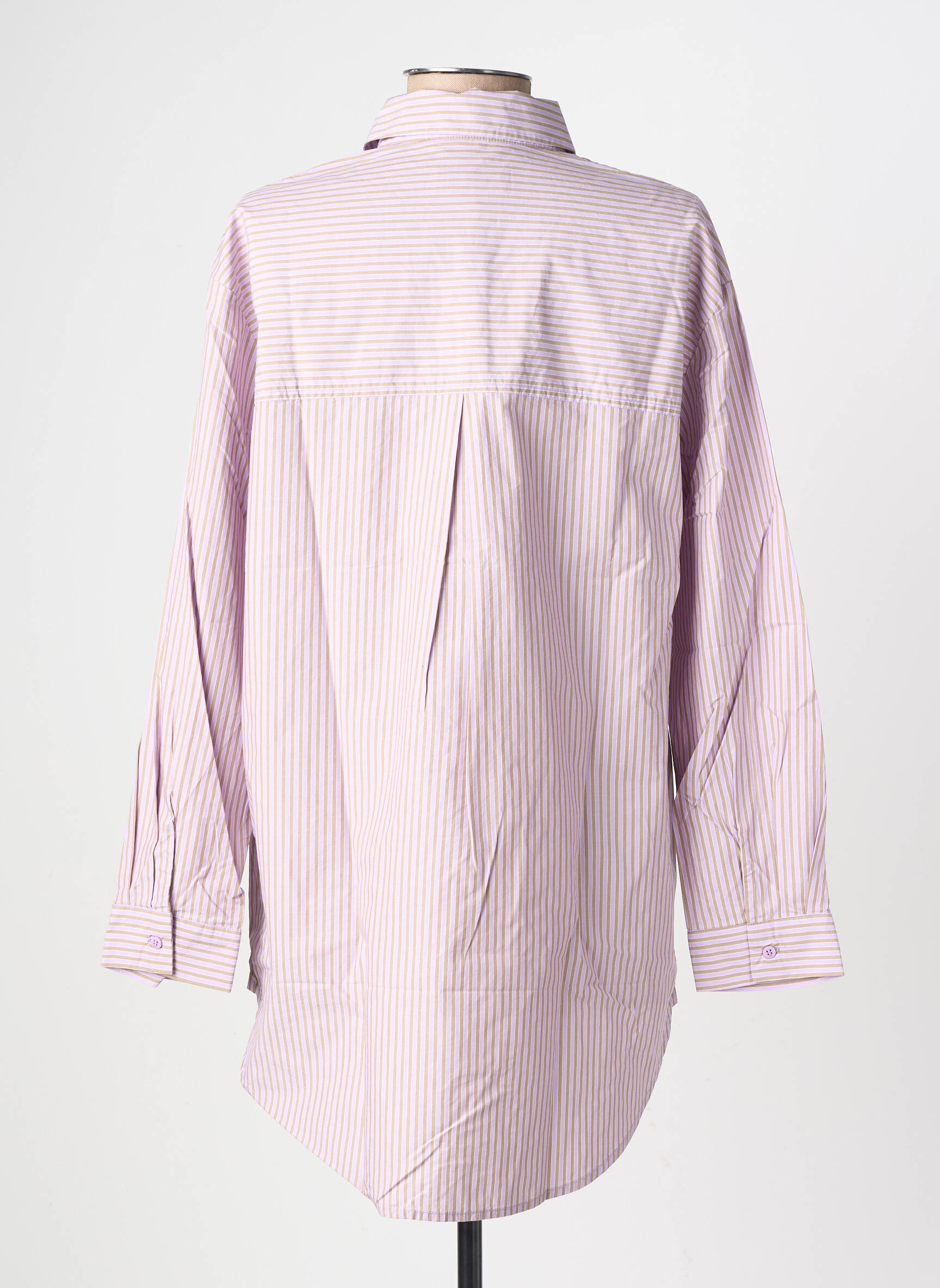 Cămașă țesătură poplin mâneci lungi violet LE TEMPS DES CERISES femeie
