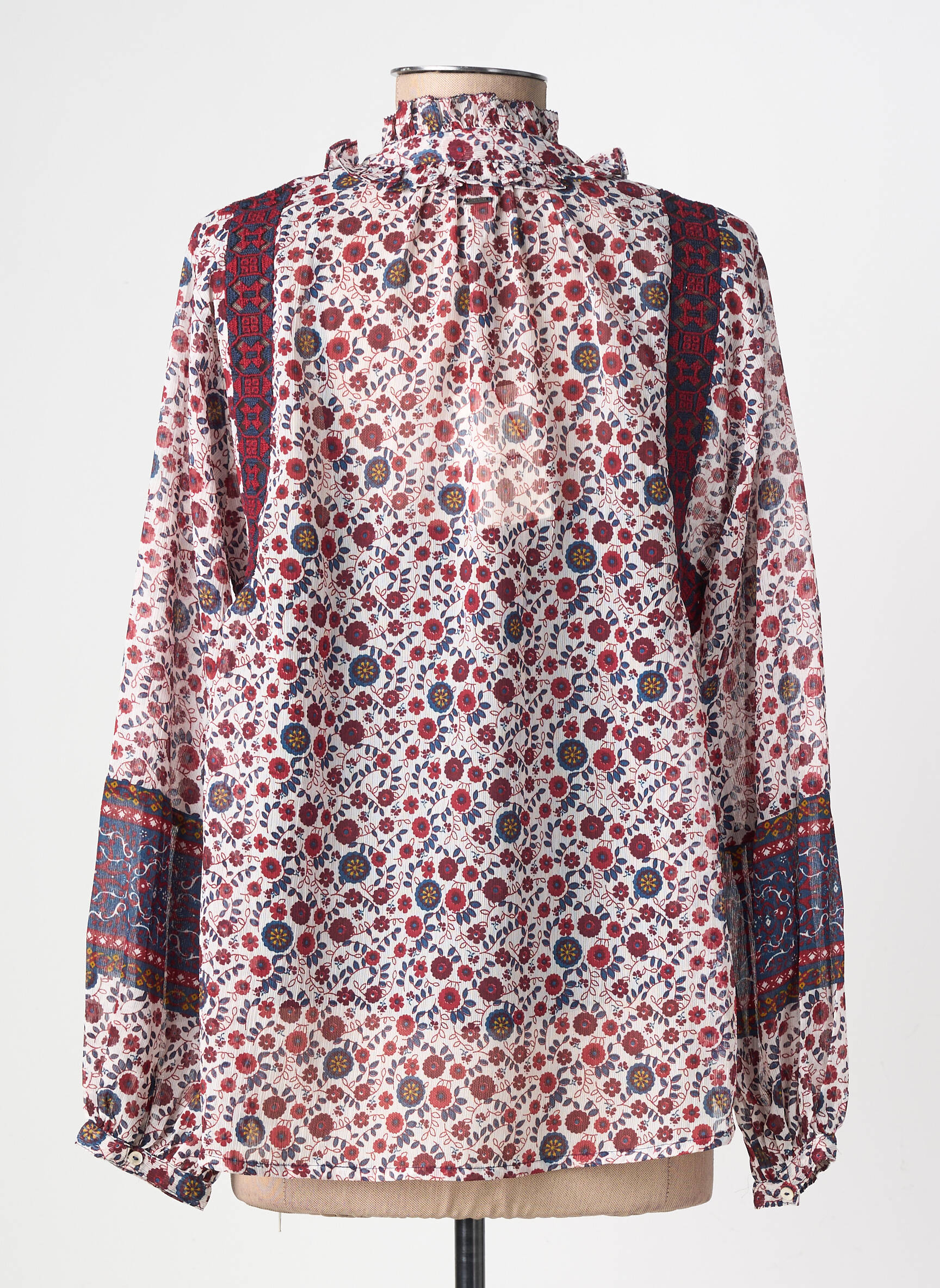 Cămașă imprimeu floral mâneci lungi roșu PEPE JEANS femeie