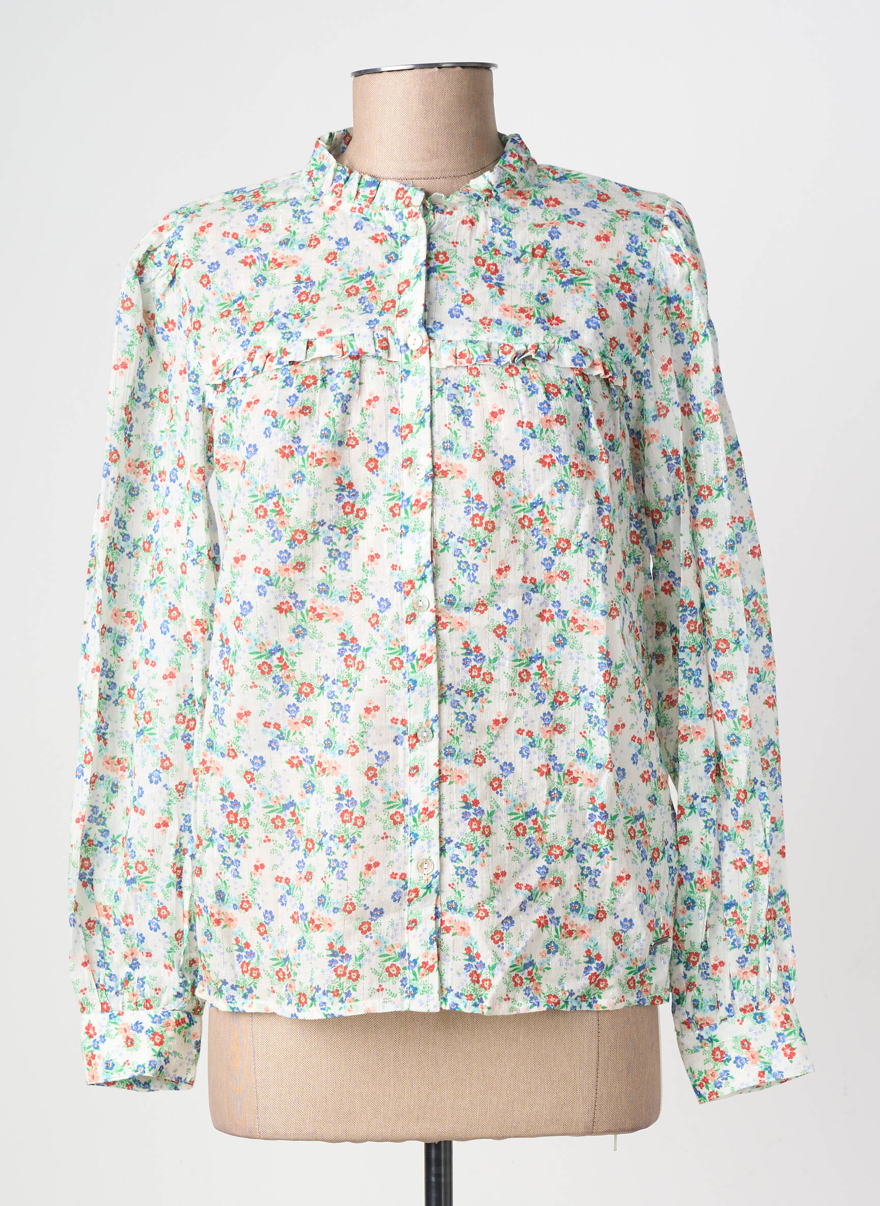 Cămașă imprimeu floral mâneci lungi verde PEPE JEANS femeie
