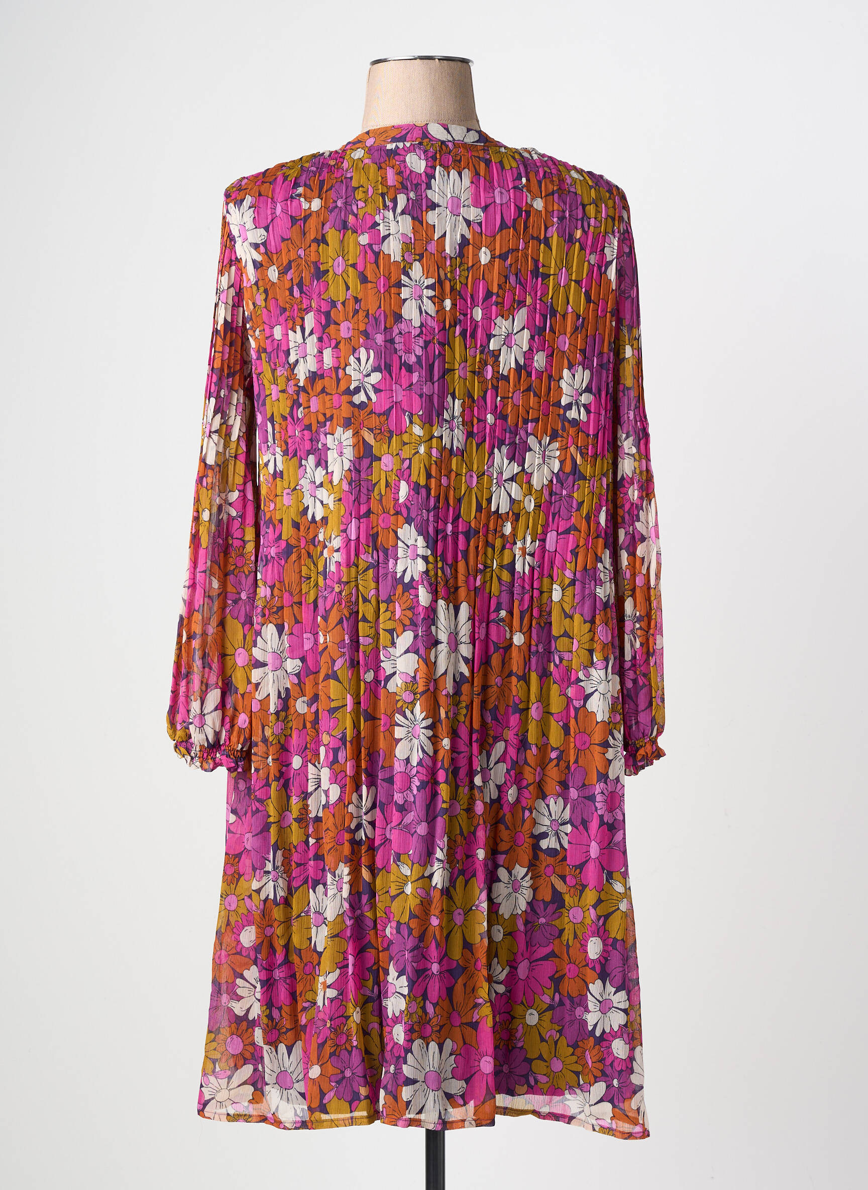 Rochie midi croială fluidă mâneci lungi violet LA PETITE ETOILE femeie