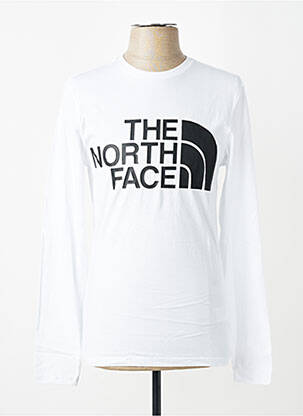 Tricou croială cambrată mâneci lungi alb THE NORTH FACE bărbat