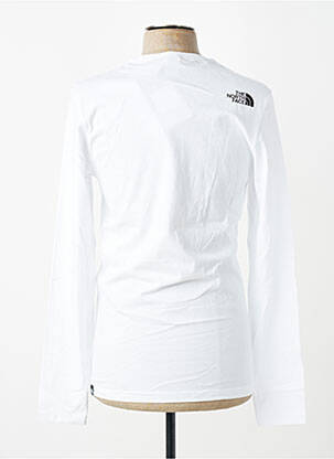 Tricou croială cambrată mâneci lungi alb THE NORTH FACE bărbat