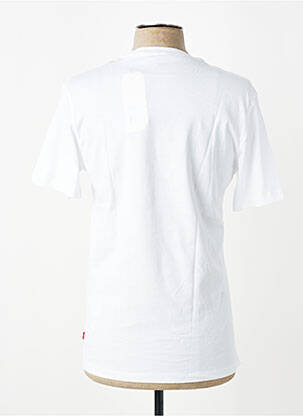 Tricou serigrafie flockată mâneci scurte alb LEVI'S băiat
