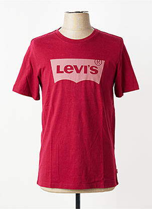 Tricou croială dreaptă mâneci scurte roșu LEVI'S bărbat