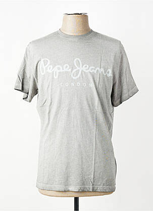 Tricou croială dreaptă mâneci scurte gri PEPE JEANS bărbat