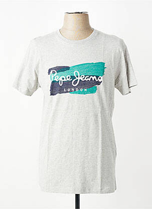 Tricou croială dreaptă mâneci scurte gri PEPE JEANS bărbat