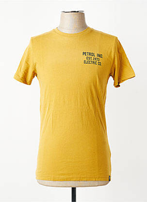 Tricou croială cambrată mâneci scurte galben PETROL INDUSTRIES bărbat