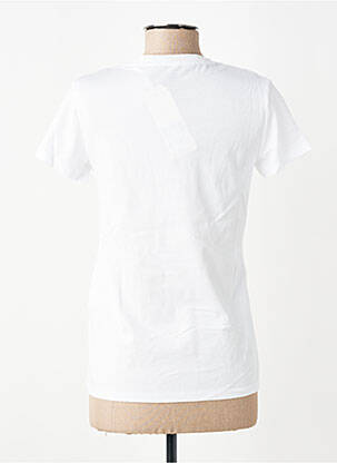 Tricou serigrafie flockată mâneci scurte alb LEVI'S femeie
