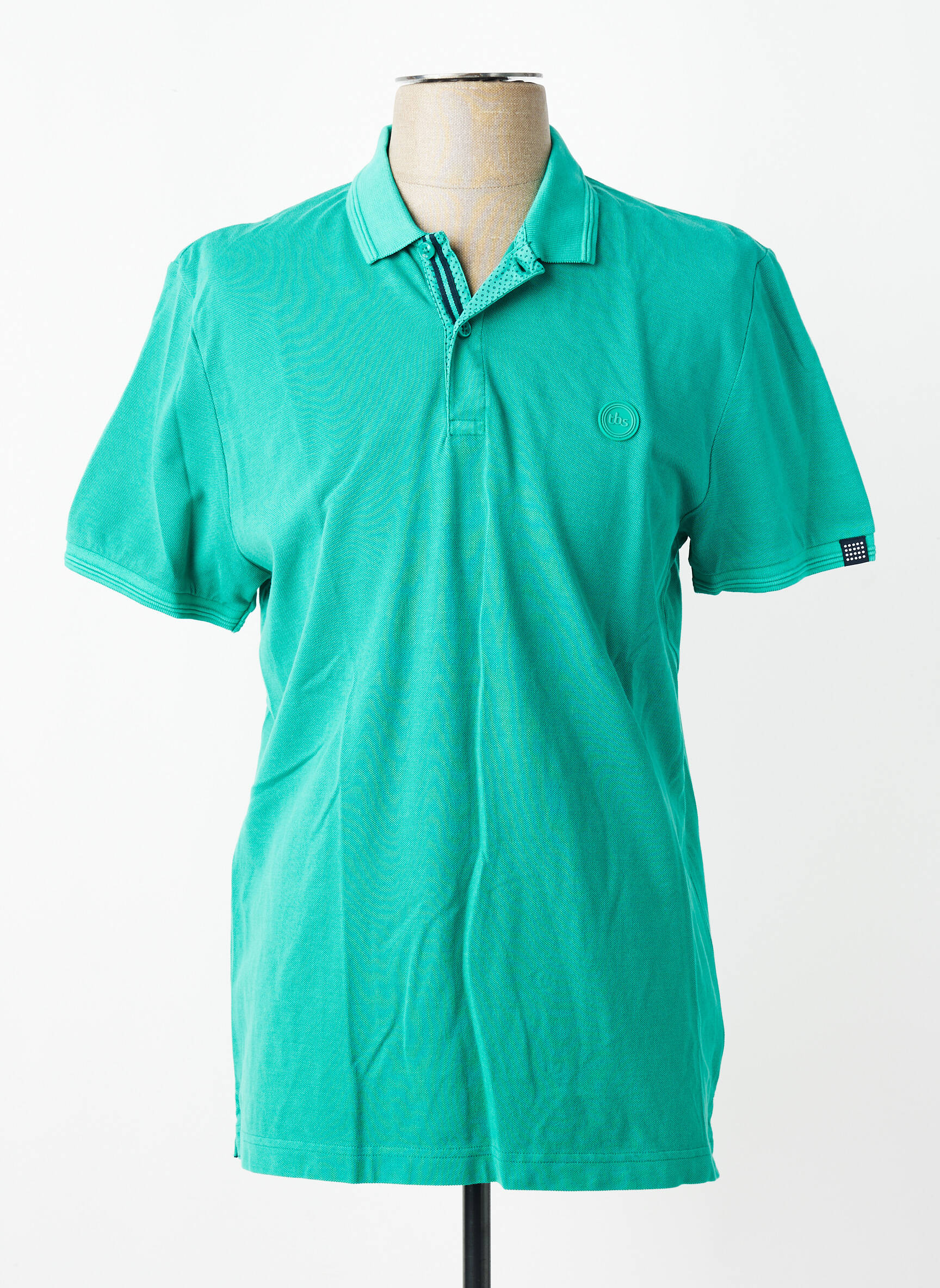 Polo croială dreaptă mâneci scurte verde TBS bărbat