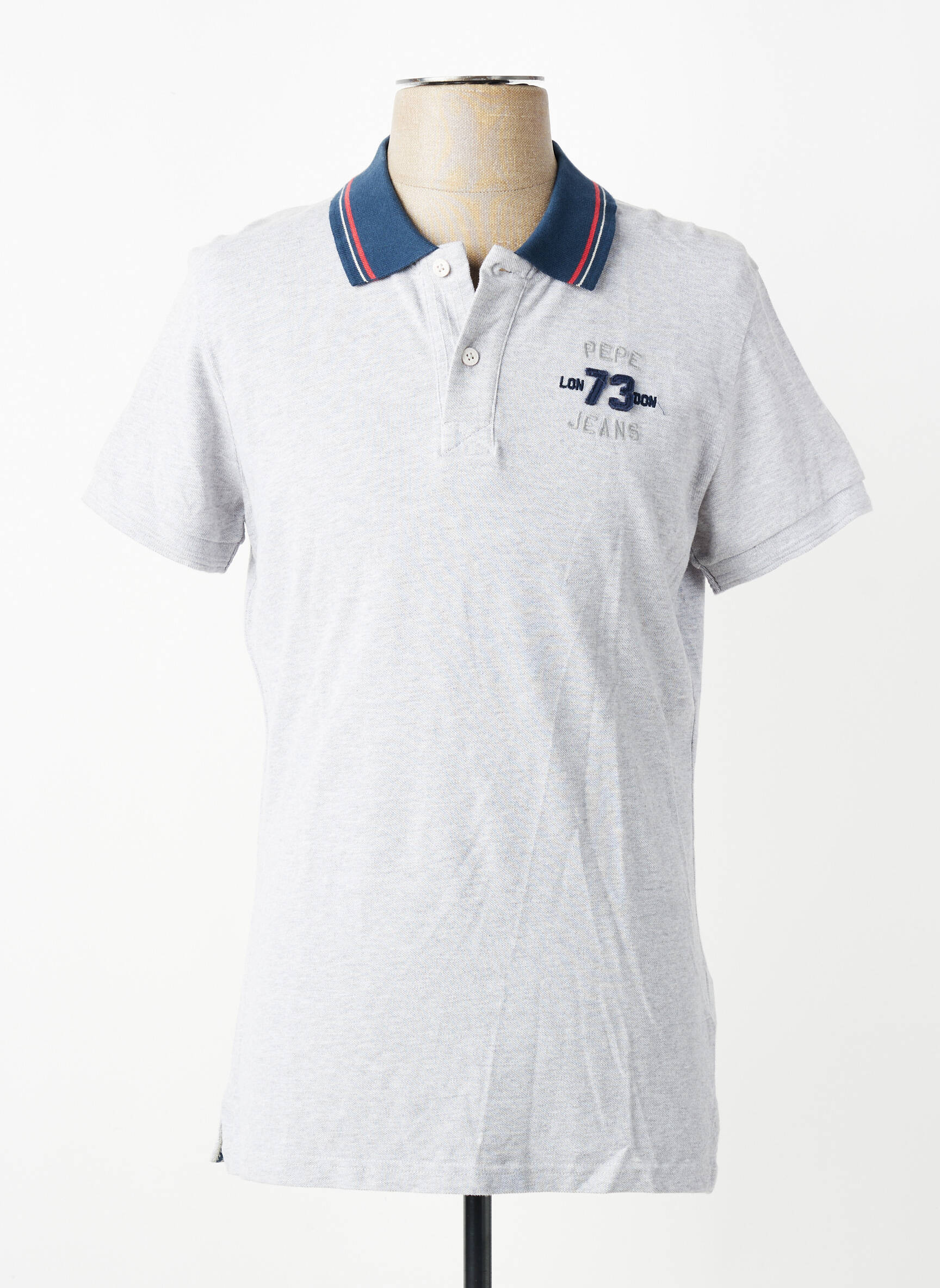 Polo croială cambrată mâneci scurte gri PEPE JEANS bărbat