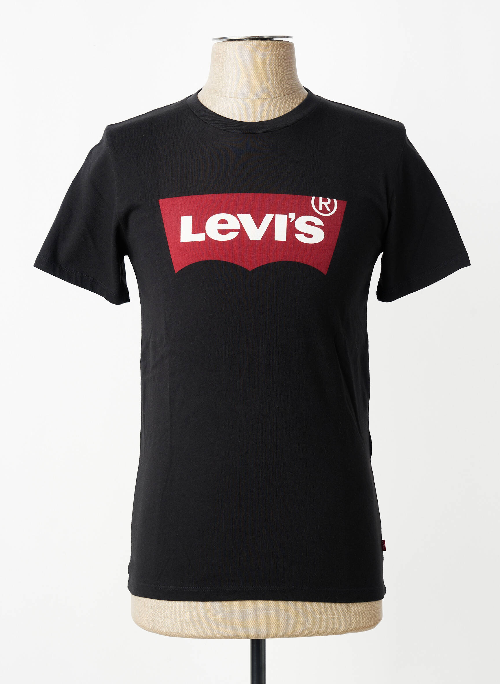 Tricou croială cambrată mâneci scurte negru LEVI'S bărbat