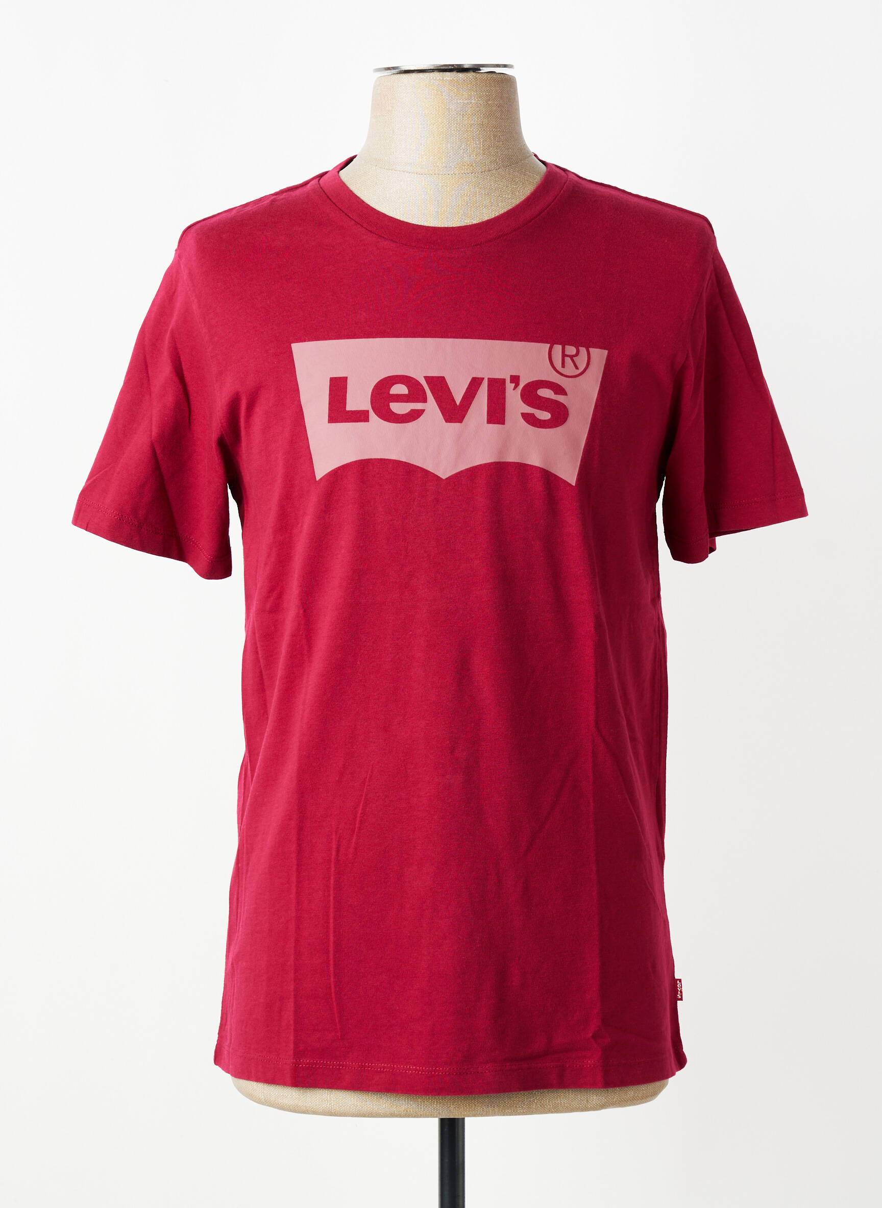 Tricou croială dreaptă mâneci scurte roșu LEVI'S bărbat