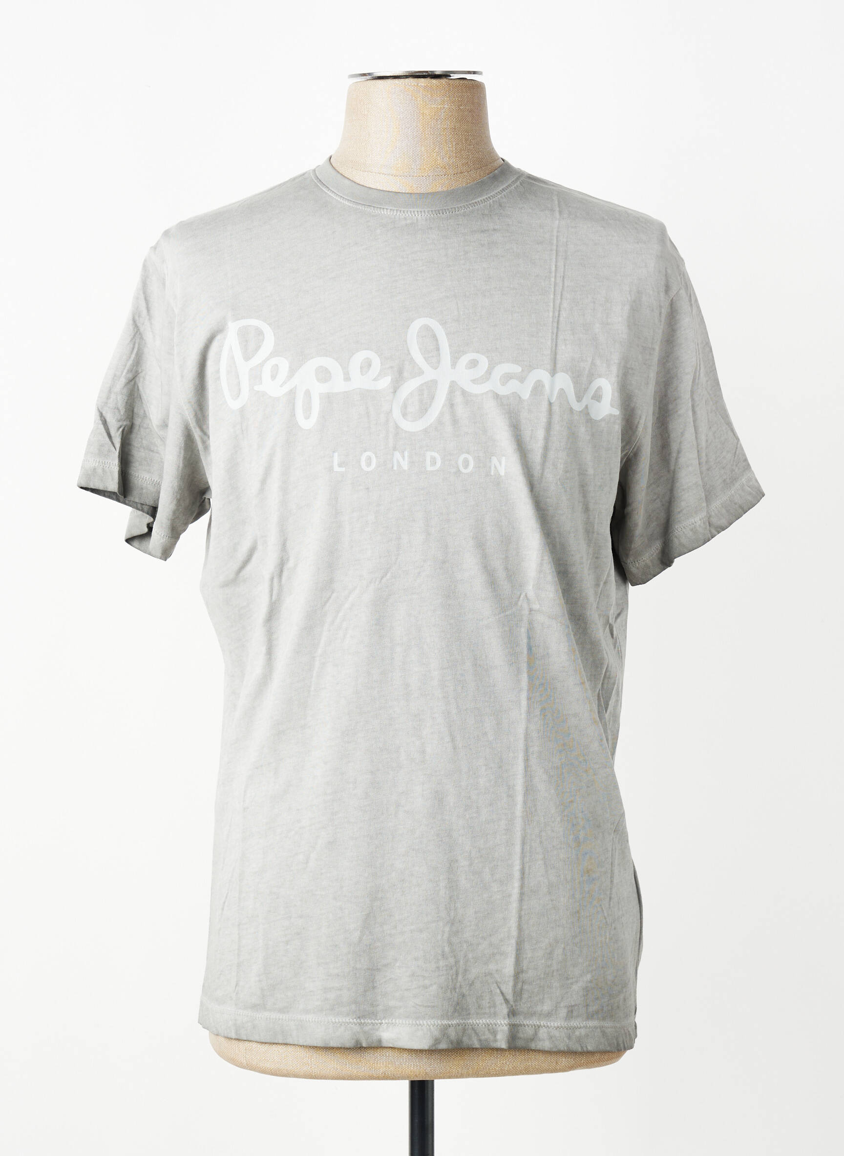 Tricou croială dreaptă mâneci scurte gri PEPE JEANS bărbat