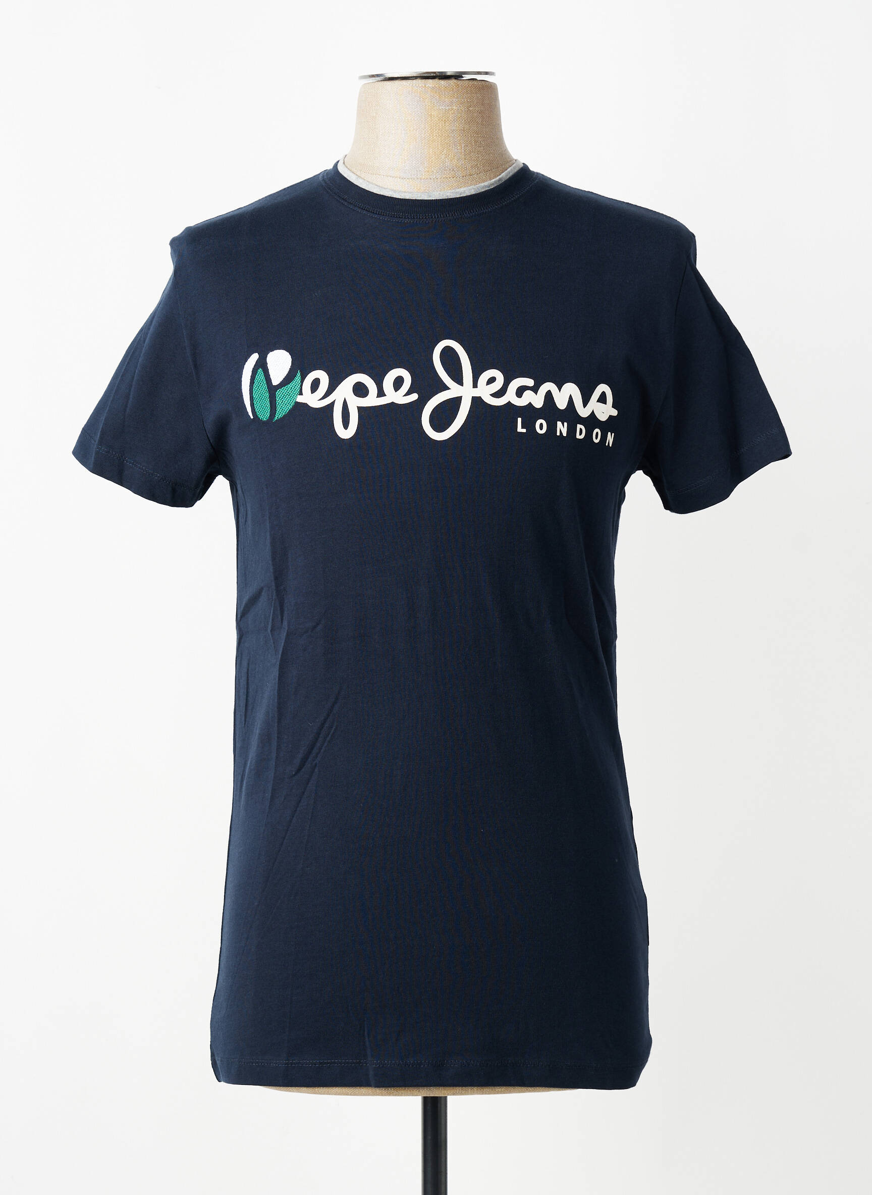 Tricou croială cambrată mâneci scurte albastru PEPE JEANS bărbat