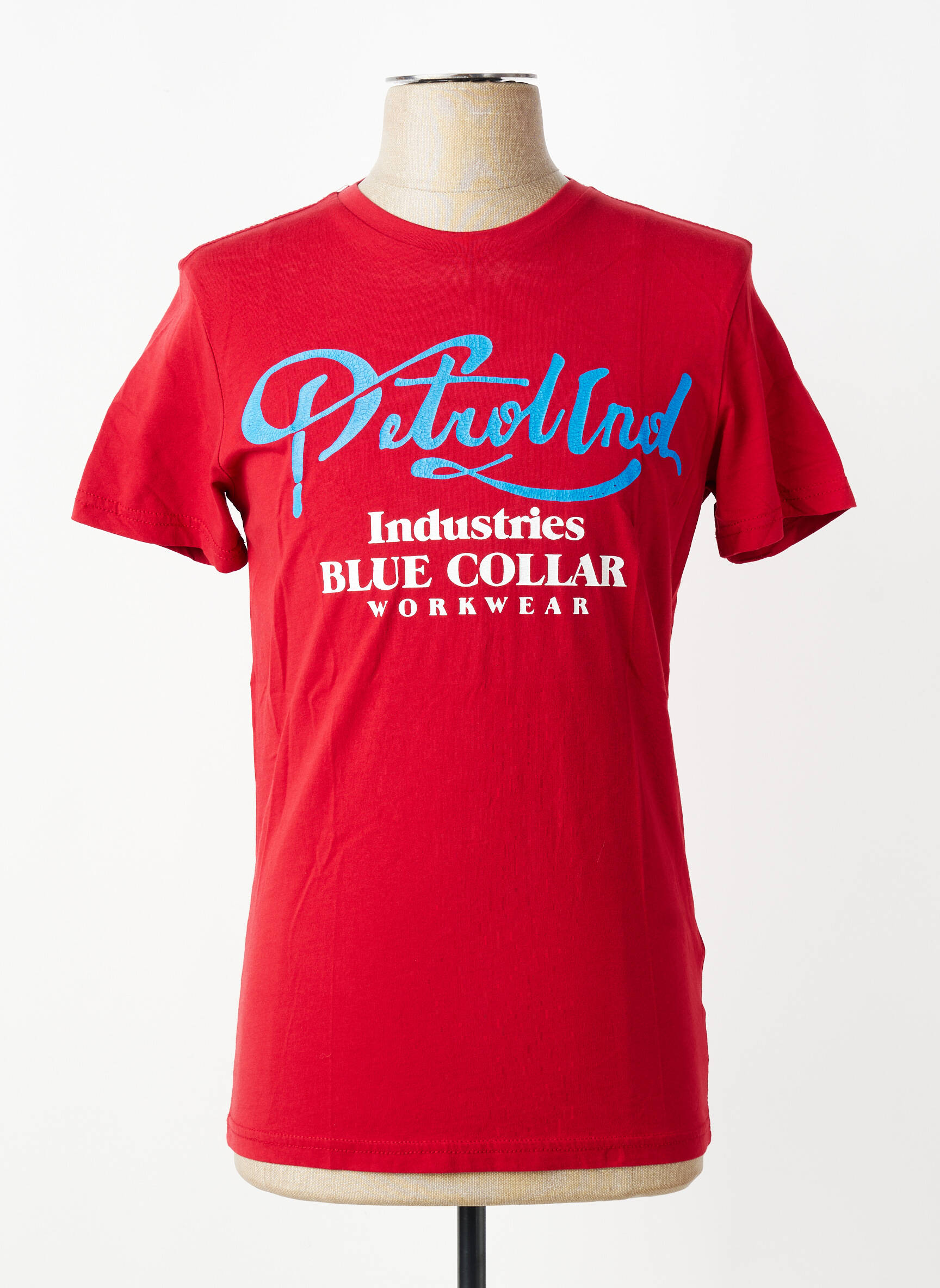 Tricou croială cambrată mâneci scurte roșu PETROL INDUSTRIES bărbat