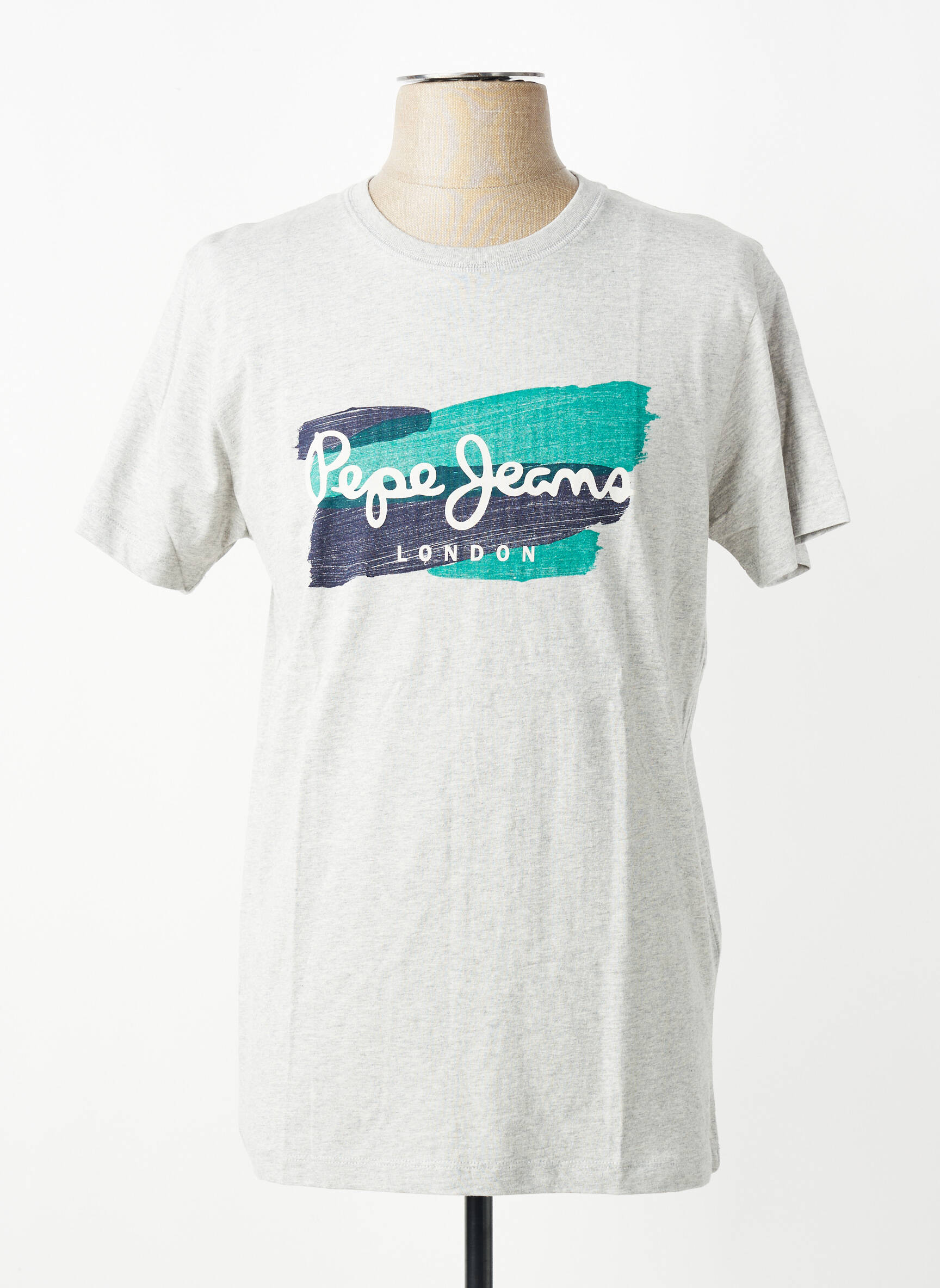 Tricou croială dreaptă mâneci scurte gri PEPE JEANS bărbat