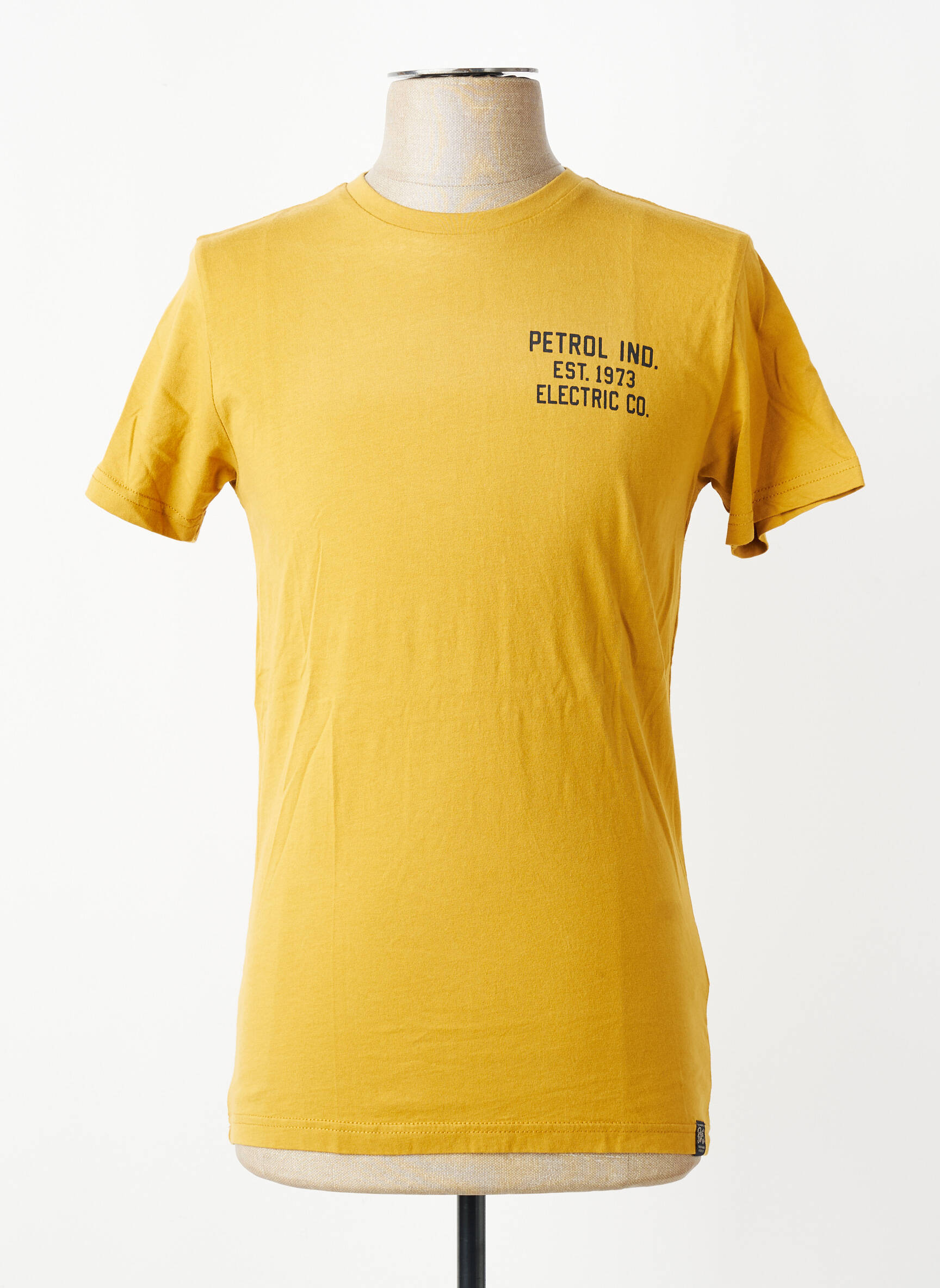 Tricou croială cambrată mâneci scurte galben PETROL INDUSTRIES bărbat