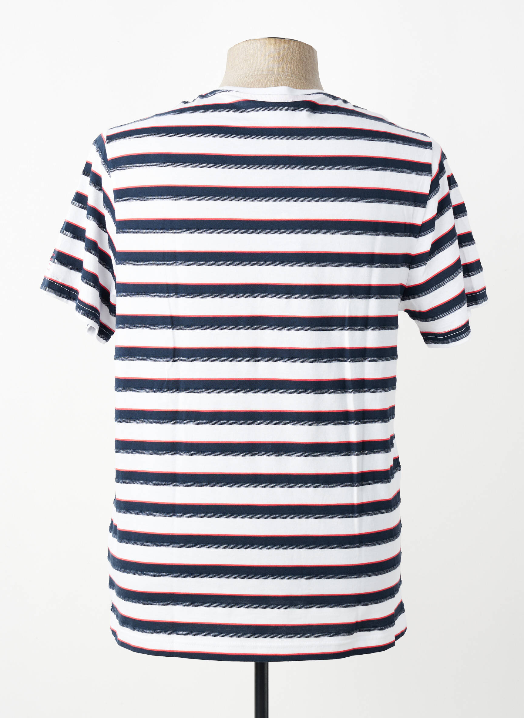 Tricou croială dreaptă mâneci scurte alb TBS bărbat