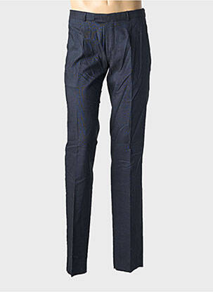 Pantalon drept talie cu cleme mărime normală albastru PIERRE TALAMON bărbat