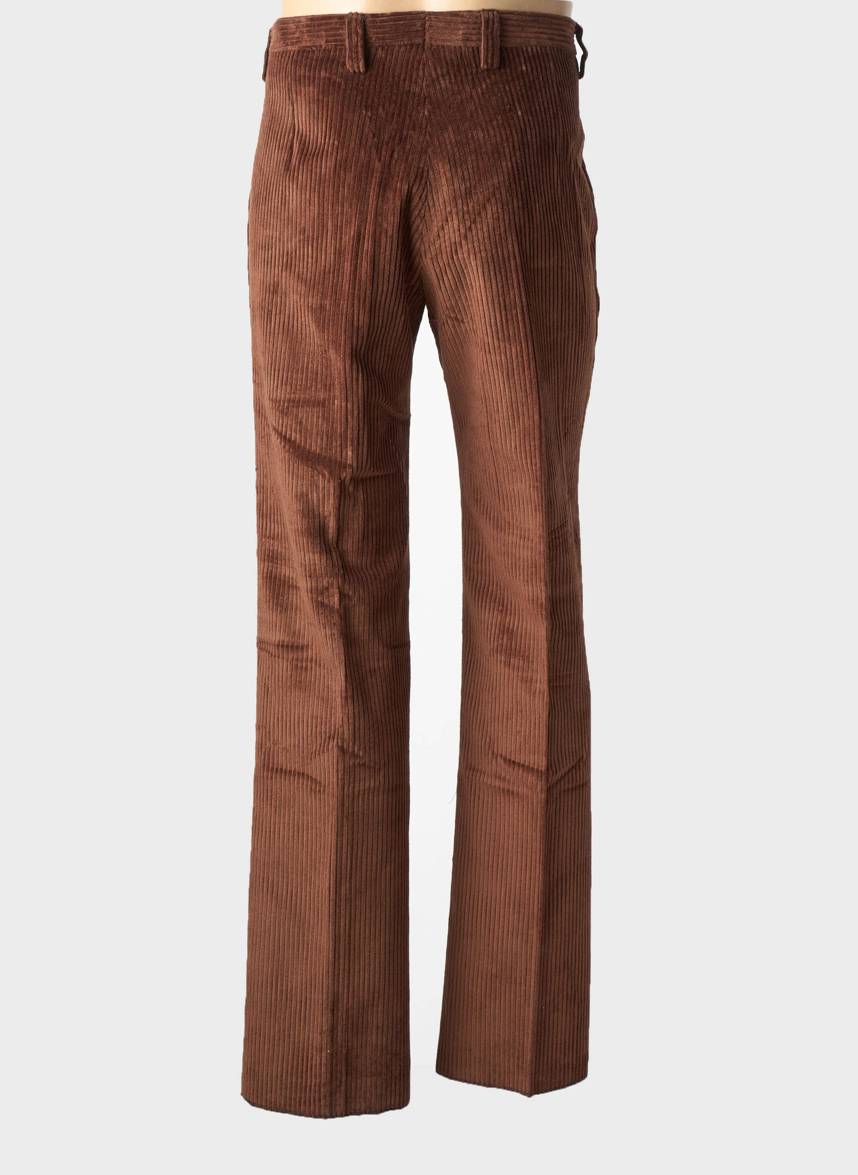 Pantalon drept țesătură catifea mărime normală maro PIERRE TALAMON bărbat