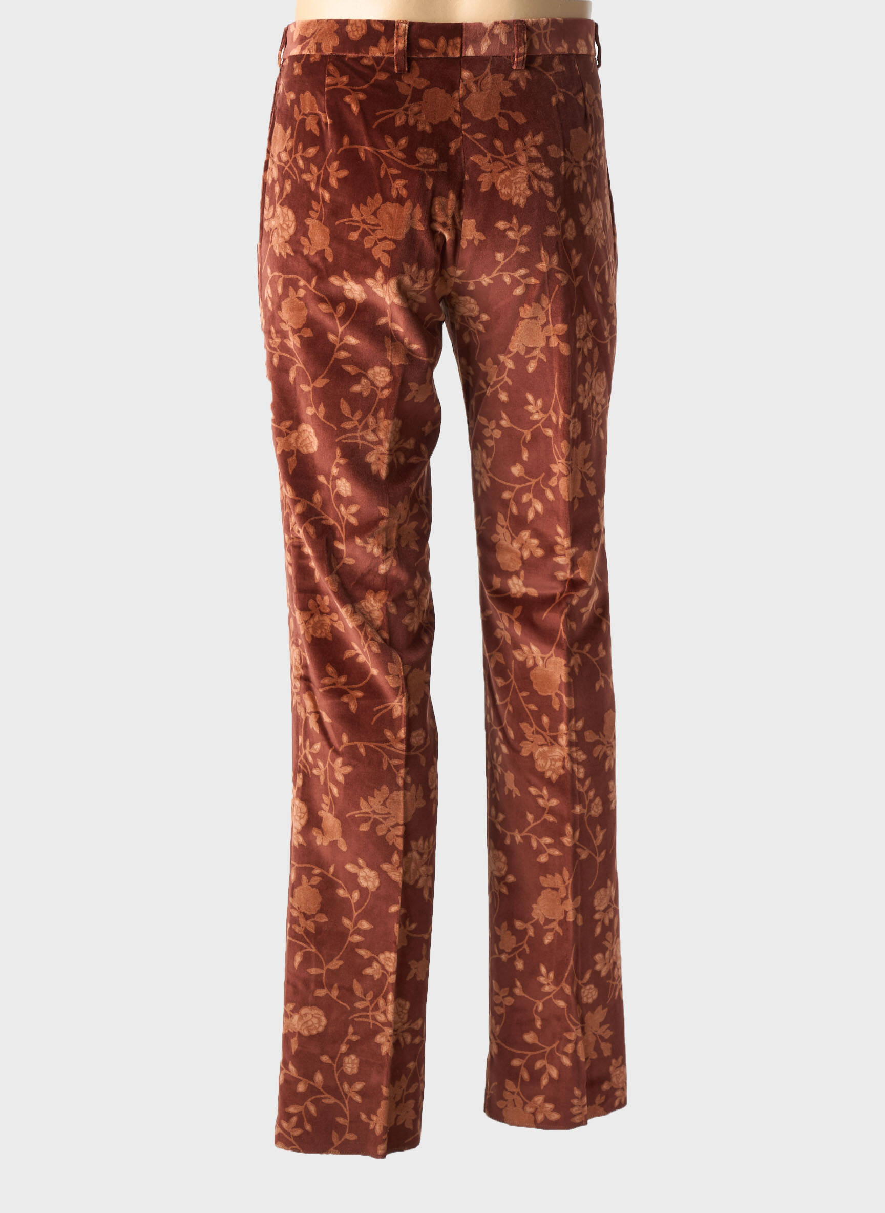 Pantalon drept țesătură catifea mărime normală maro PIERRE TALAMON bărbat