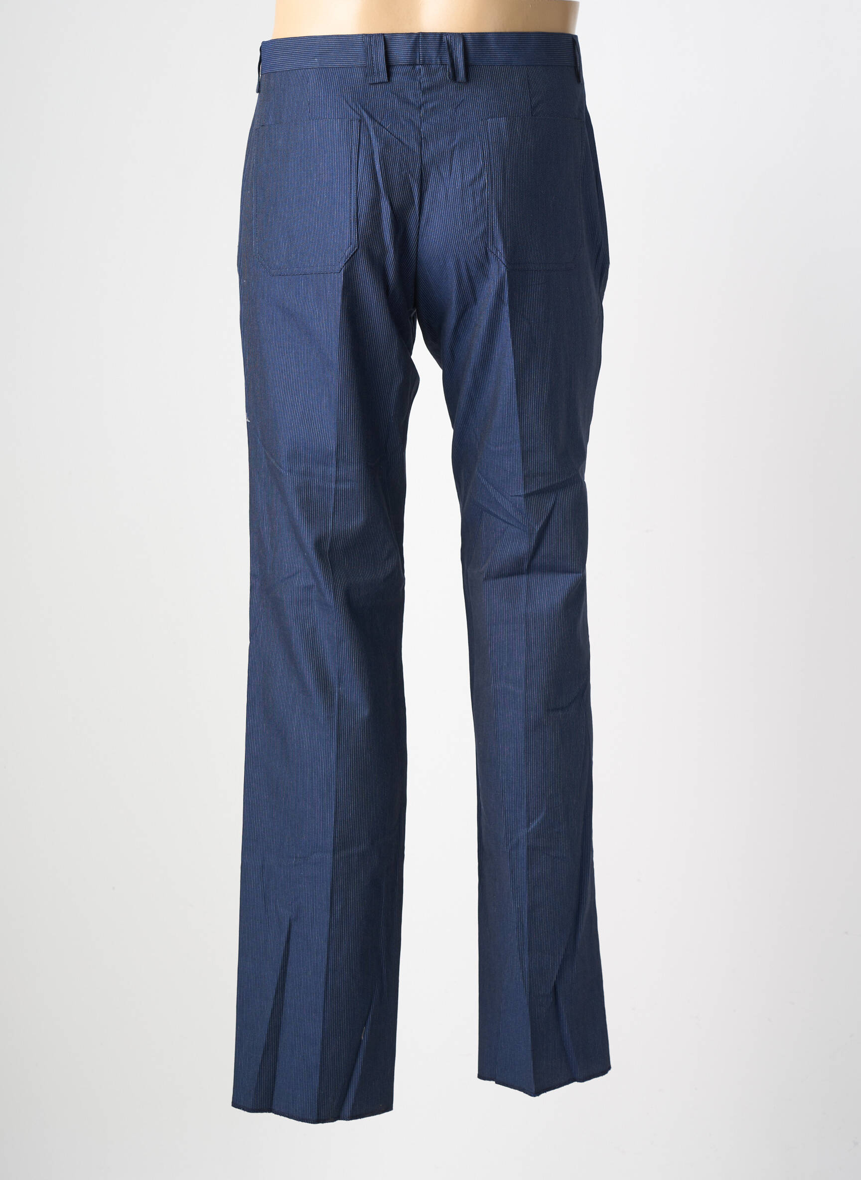 Pantalon drept talie cu cleme mărime normală albastru PIERRE TALAMON bărbat