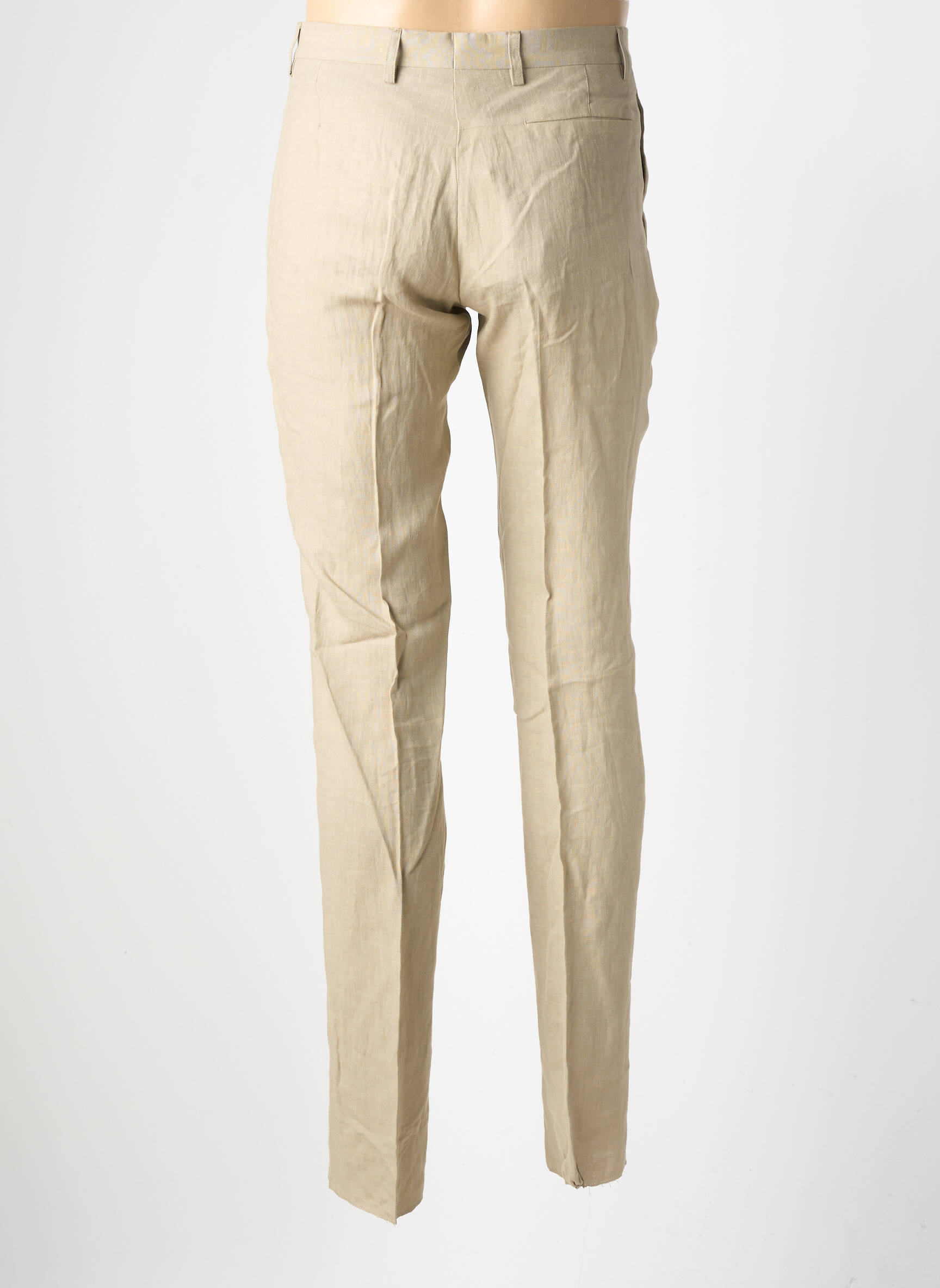Pantalon chino țesătură melanj mărime normală bej PIERRE TALAMON bărbat