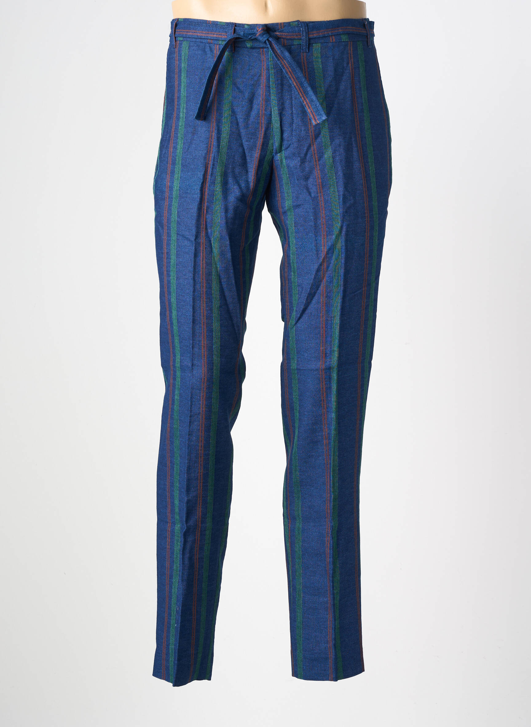 Pantalon slim țesătură poplin mărime normală albastru PIERRE TALAMON bărbat