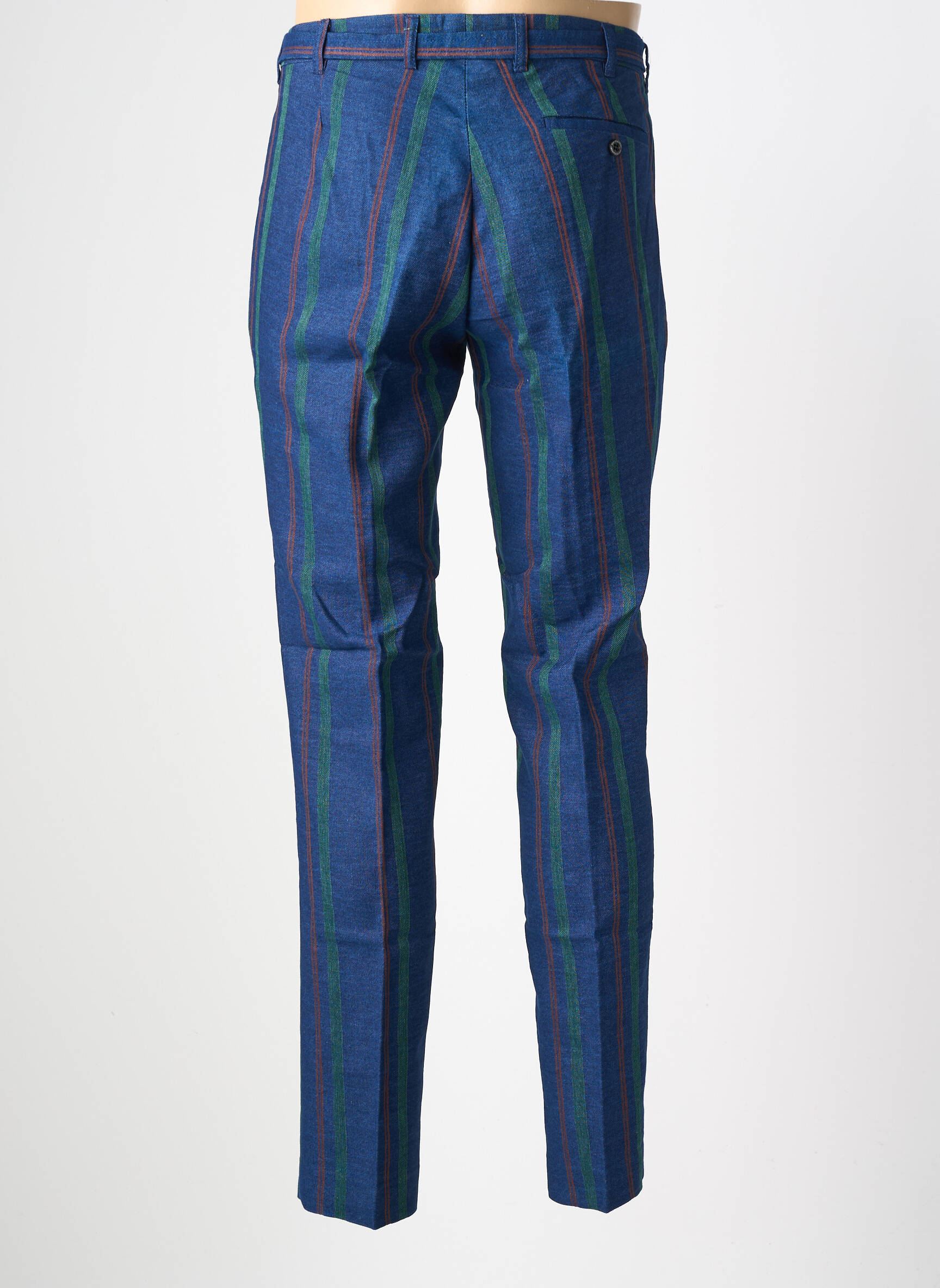 Pantalon slim țesătură poplin mărime normală albastru PIERRE TALAMON bărbat