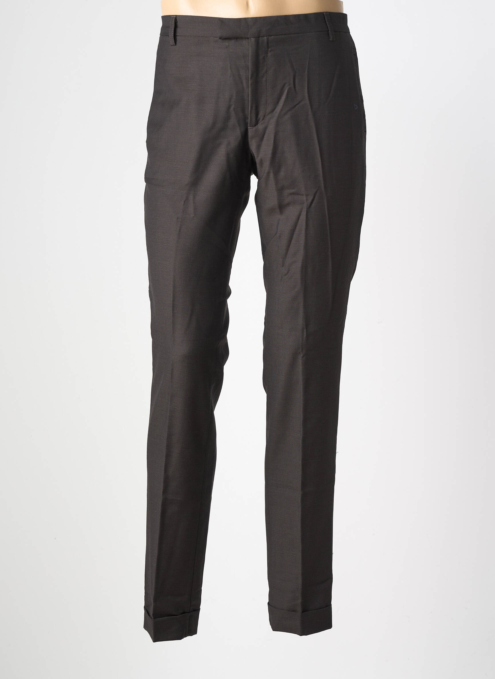 Pantalon chino buzunare mărime normală negru PIERRE TALAMON bărbat