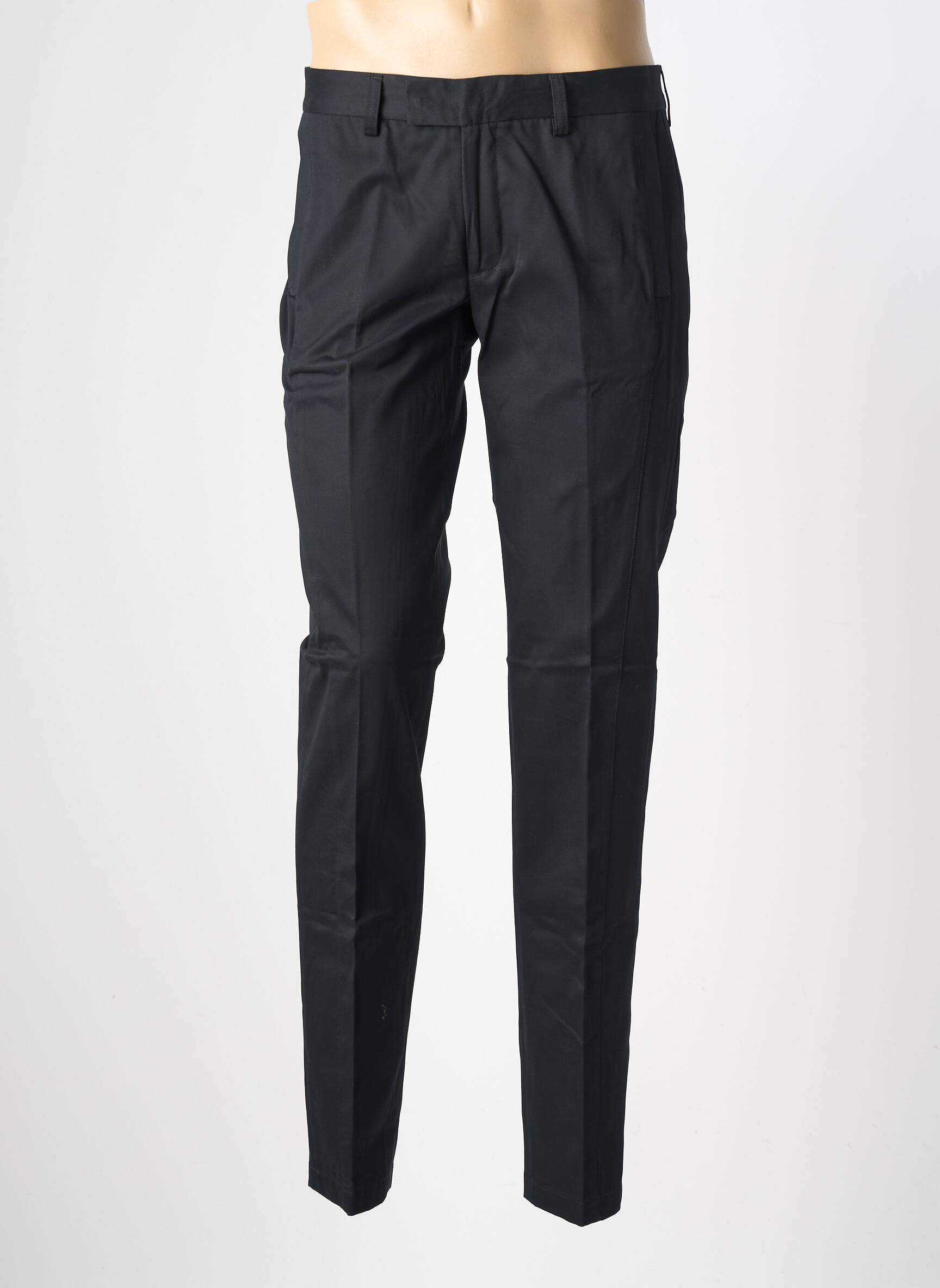Pantalon slim țesătură poplin mărime normală negru PIERRE TALAMON bărbat