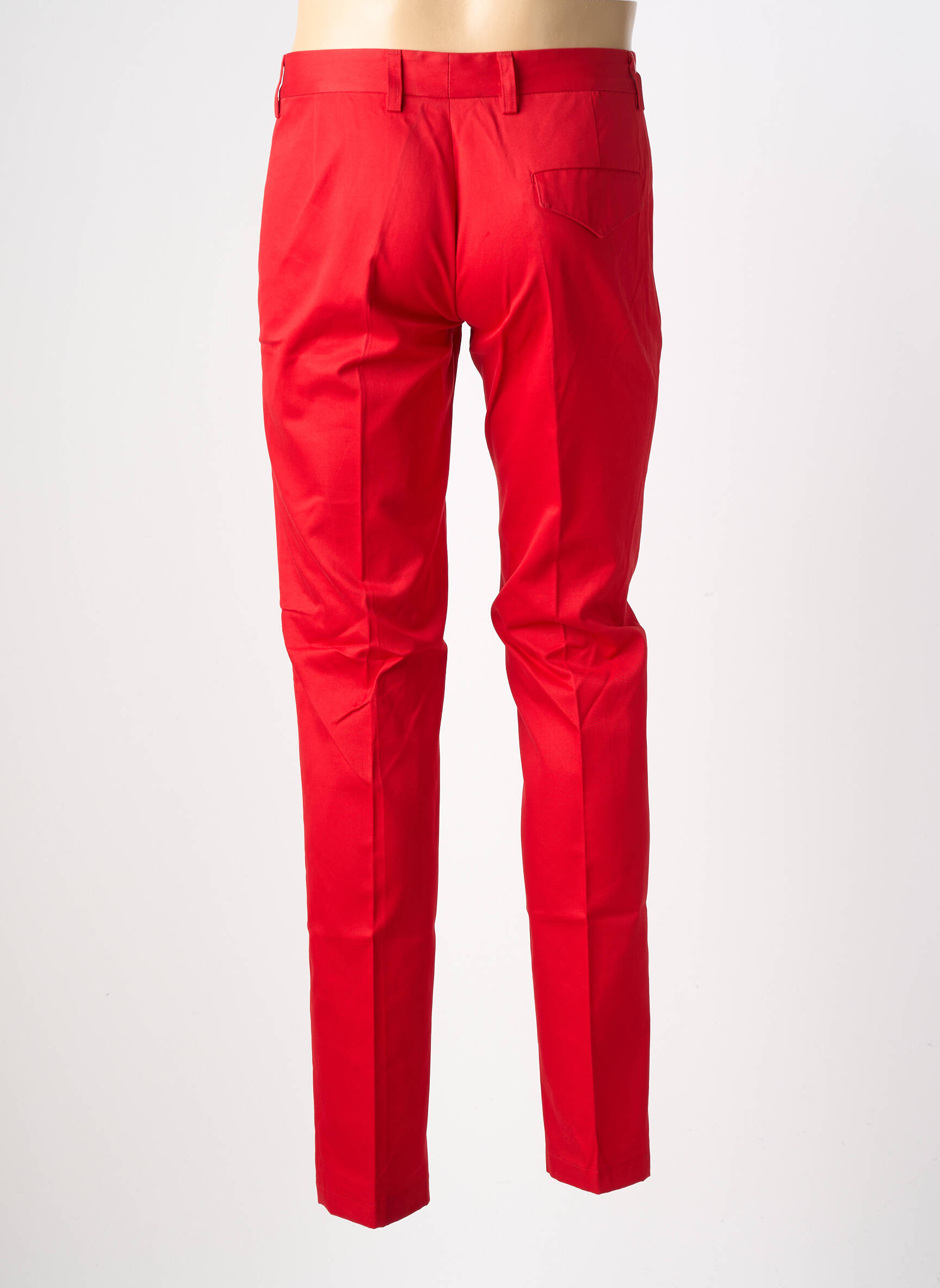 Pantalon slim țesătură poplin mărime normală roșu PIERRE TALAMON bărbat