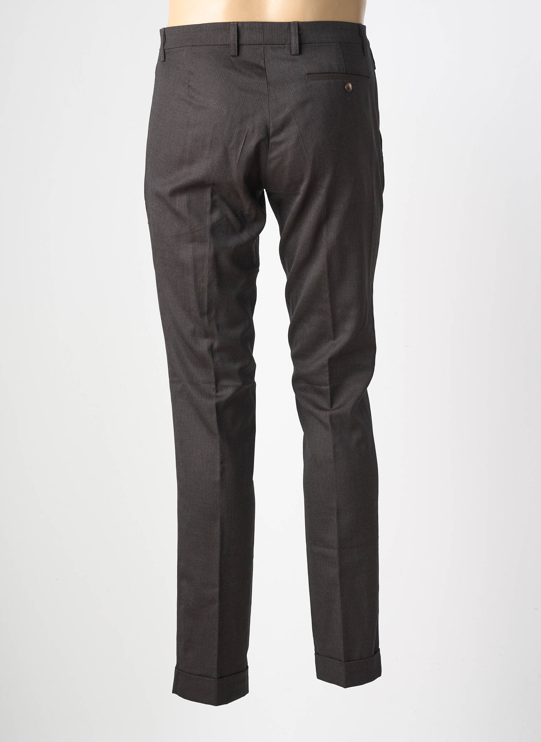 Pantalon slim talie cu cleme mărime normală negru PIERRE TALAMON bărbat